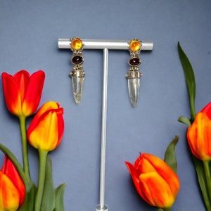Vintage Glass dangle earrings